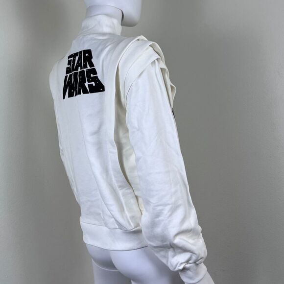 Zara Star Wars Disney Women Size M Mock Neck Ruffle Tiered Pullover NEW Sweater - Picture 4 of 11